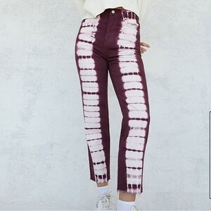 PacSun Raspberry Tie Dye High Rise Straight Leg Jeans